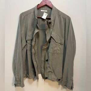 Staccato Utility Jacket khaki Olive Green lightweight Women’s L Layering Jacket